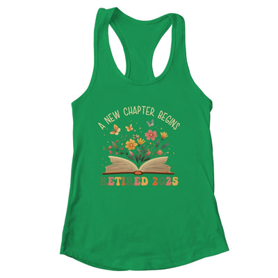 Retired 2025 A New Chapter Begins Retirement Teacher Women Shirt & Tank Top | siriusteestore