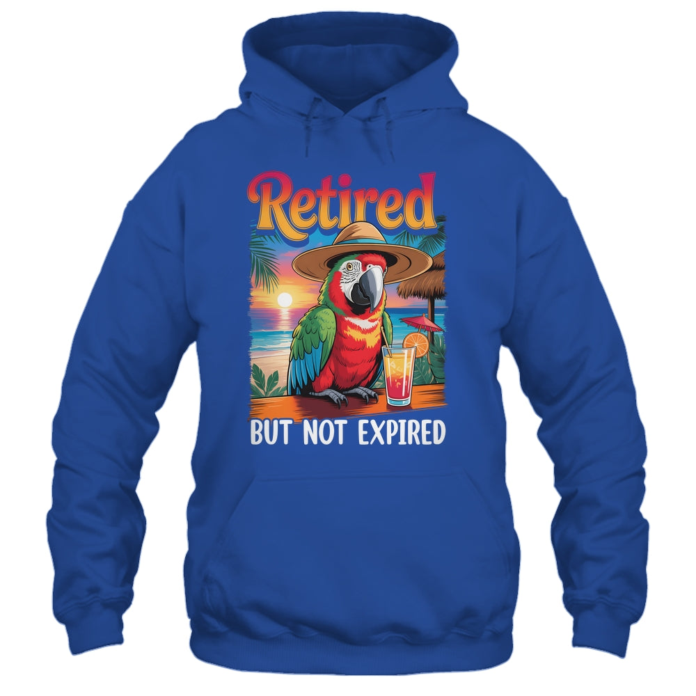Retired But Not Expired Parrot Summer Vacation Retirement Shirt & Tank Top | siriusteestore
