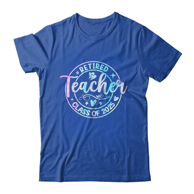 Retired Teacher Class Of 2025 Tie Dye Retirement School Shirt & Tank Top | siriusteestore