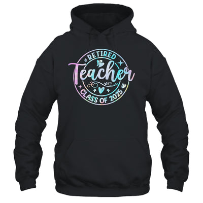 Retired Teacher Class Of 2025 Tie Dye Retirement School Shirt & Tank Top | siriusteestore