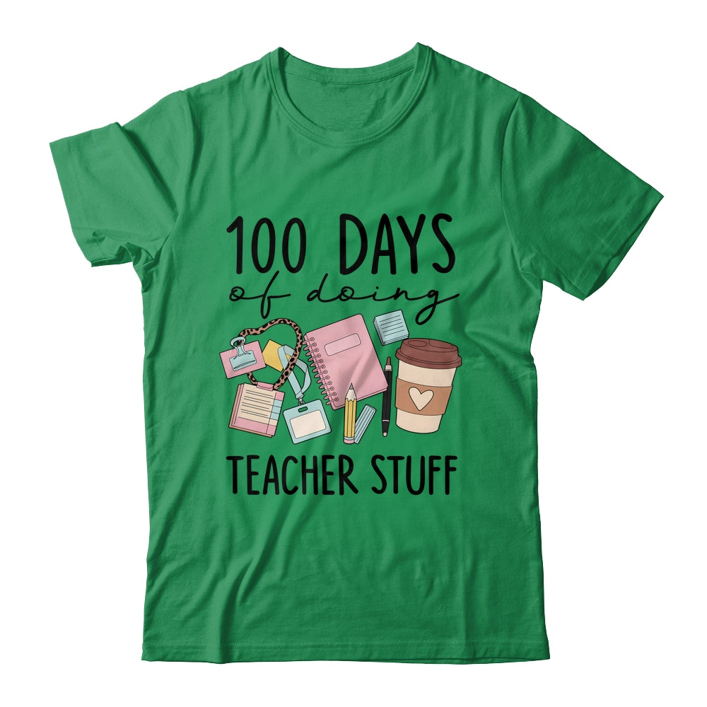 Retro 100 Days Doing Teacher Stuff Funny Teacher Life Shirt & Hoodie | siriusteestore