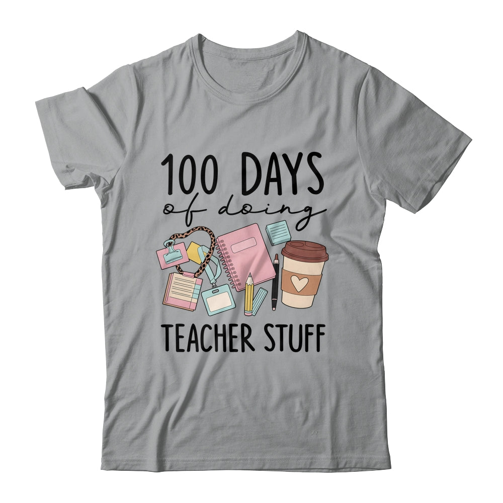 Retro 100 Days Doing Teacher Stuff Funny Teacher Life Shirt & Hoodie | siriusteestore
