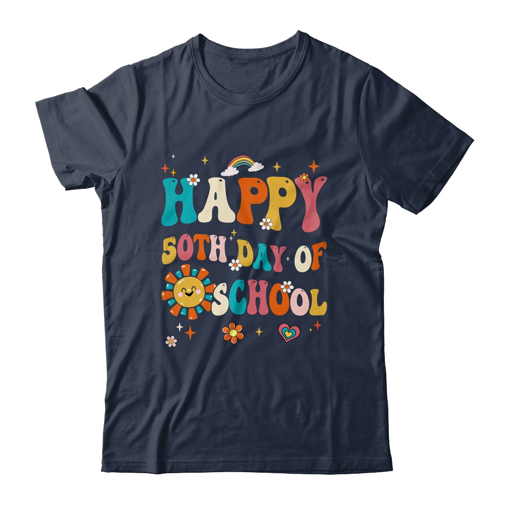 Retro 50 Days Of School 50th Day Of School Groovy Shirt & Hoodie | siriusteestore