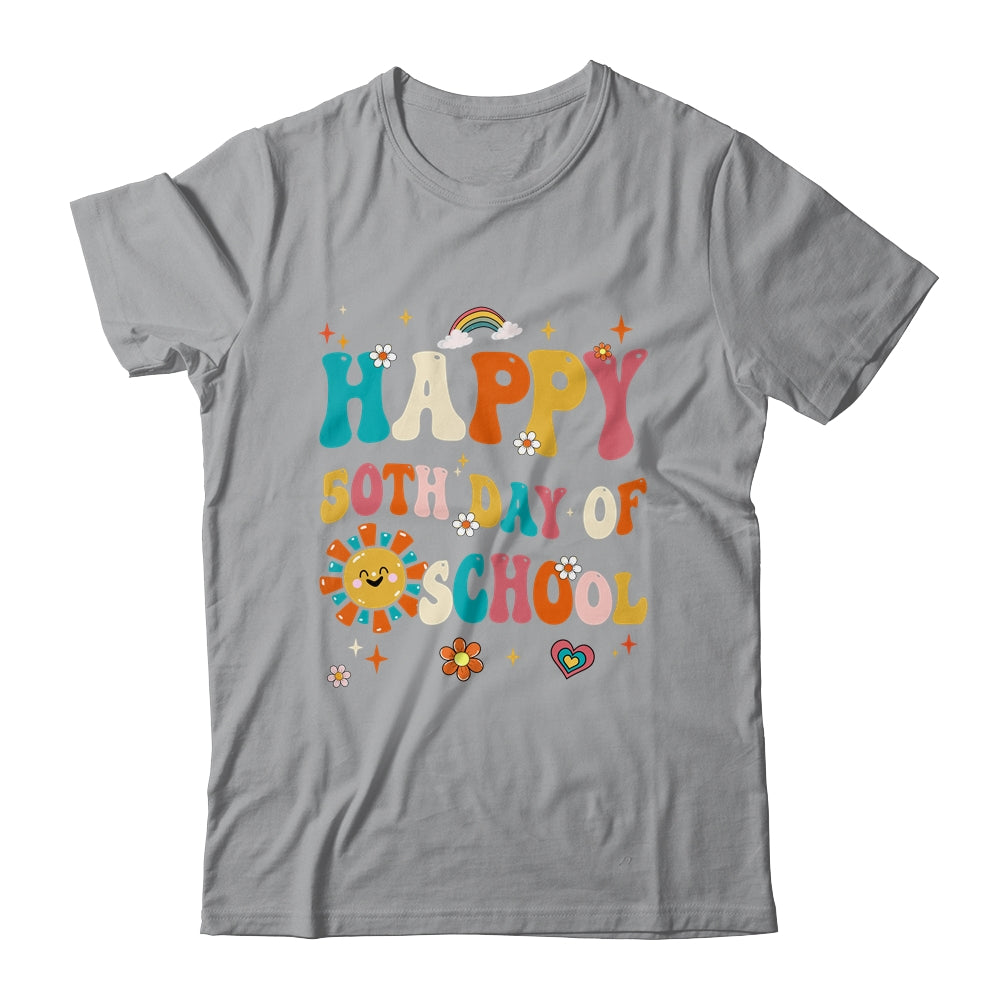Retro 50 Days Of School 50th Day Of School Groovy Shirt & Hoodie | siriusteestore