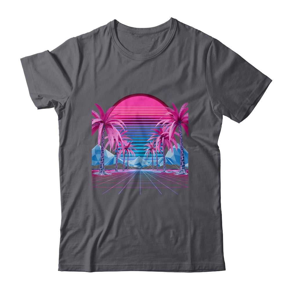 Retro 80s Vaporwave Aesthetic Palm Trees Sunset 90s Art Shirt & Tank top | siriusteestore