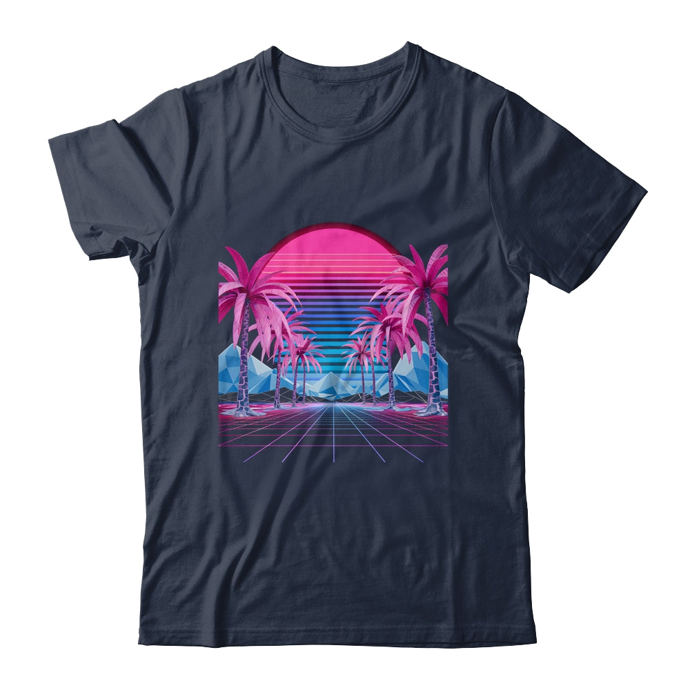 Retro 80s Vaporwave Aesthetic Palm Trees Sunset 90s Art Shirt & Tank top | siriusteestore