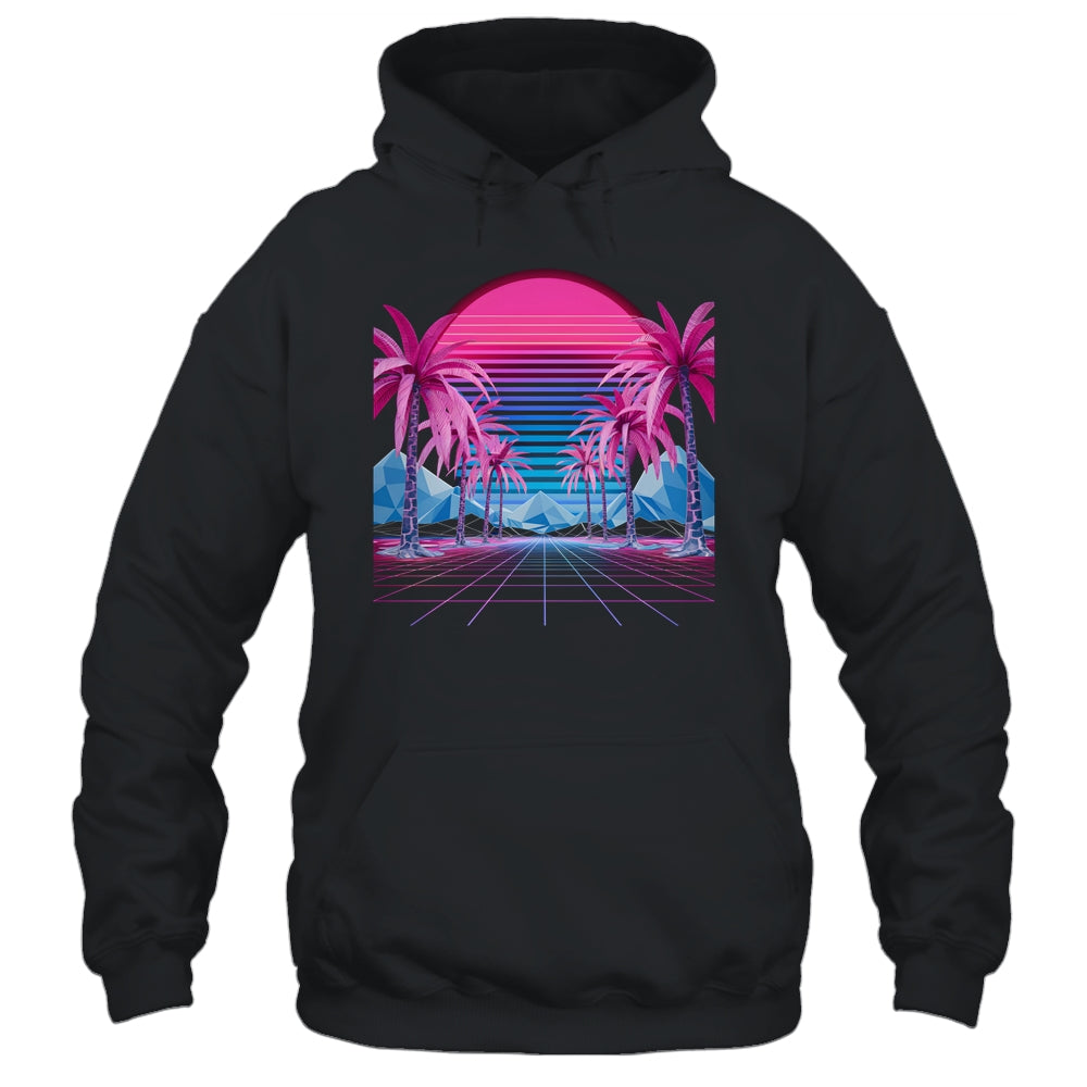 Retro 80s Vaporwave Aesthetic Palm Trees Sunset 90s Art Shirt & Tank top | siriusteestore