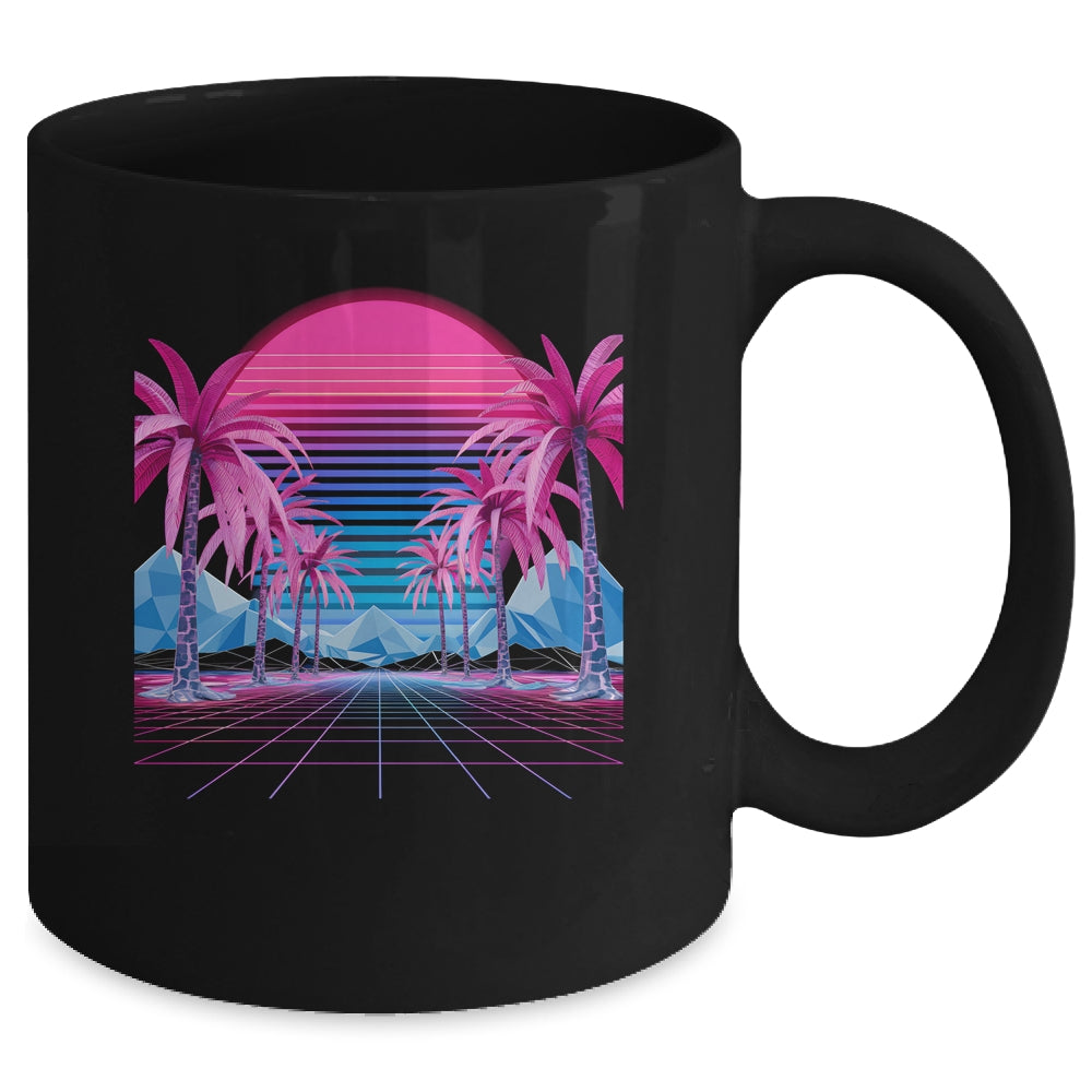 Retro 80s Vaporwave Aesthetic Palm Trees Sunset 90s Art Shirt & Tank top | siriusteestore