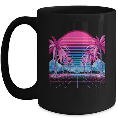 Retro 80s Vaporwave Aesthetic Palm Trees Sunset 90s Art Shirt & Tank top | siriusteestore