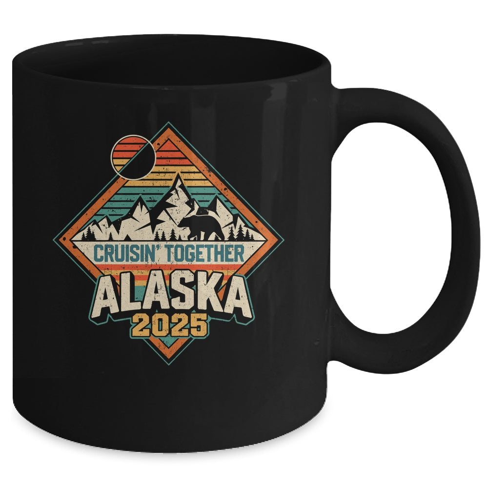 Retro Alaska Cruise 2025 Cruisin Together Vacation Family Mug | siriusteestore