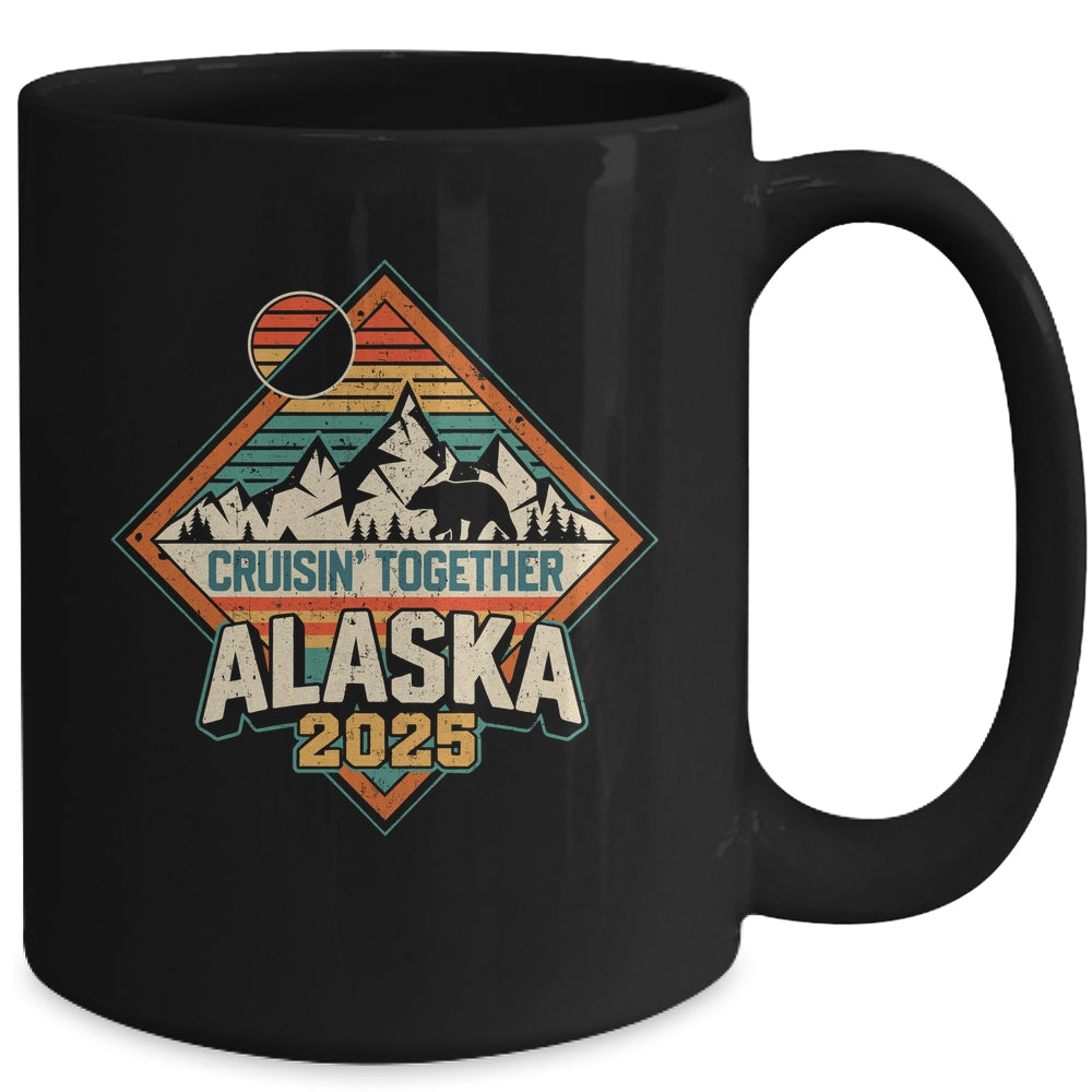 Retro Alaska Cruise 2025 Cruisin Together Vacation Family Mug | siriusteestore