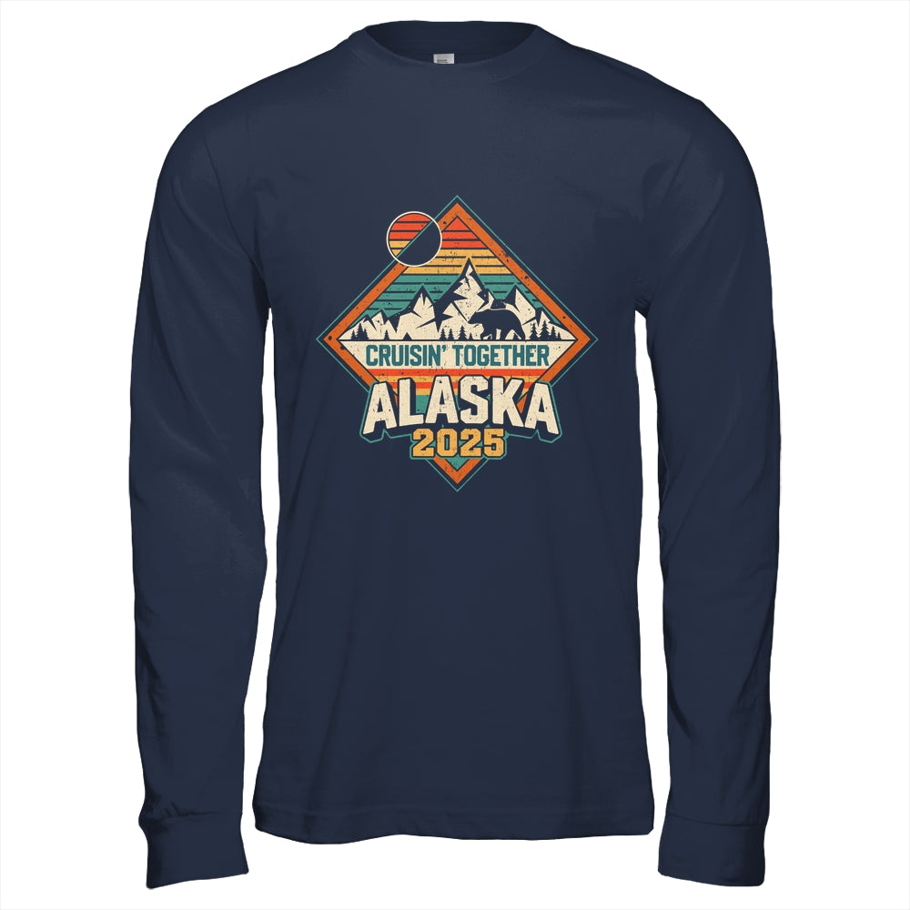 Retro Alaska Cruise 2025 Cruisin Together Vacation Family Shirt & Hoodie | siriusteestore