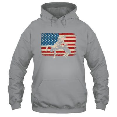 Retro American Wrestling US Flag Wrestling Wrestler Boy Mens Shirt & Hoodie | siriusteestore
