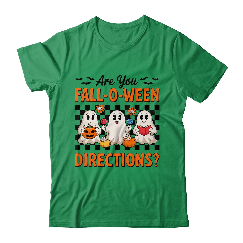 Retro Are You Fall O Ween Directions Teacher Halloween Ghost Shirt & Sweatshirt | siriusteestore