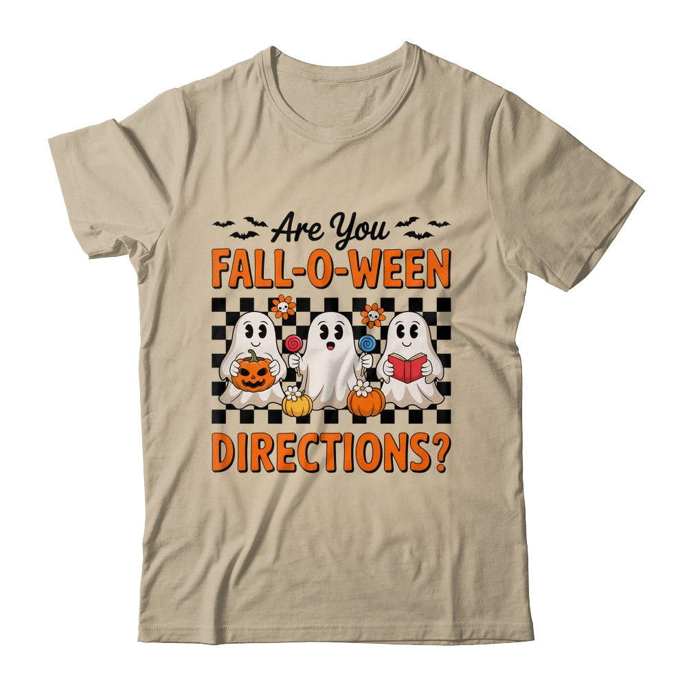 Retro Are You Fall O Ween Directions Teacher Halloween Ghost Shirt & Sweatshirt | siriusteestore