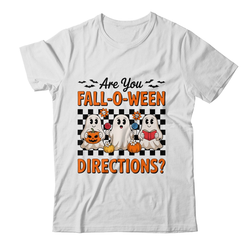 Retro Are You Fall O Ween Directions Teacher Halloween Ghost Shirt & Sweatshirt | siriusteestore