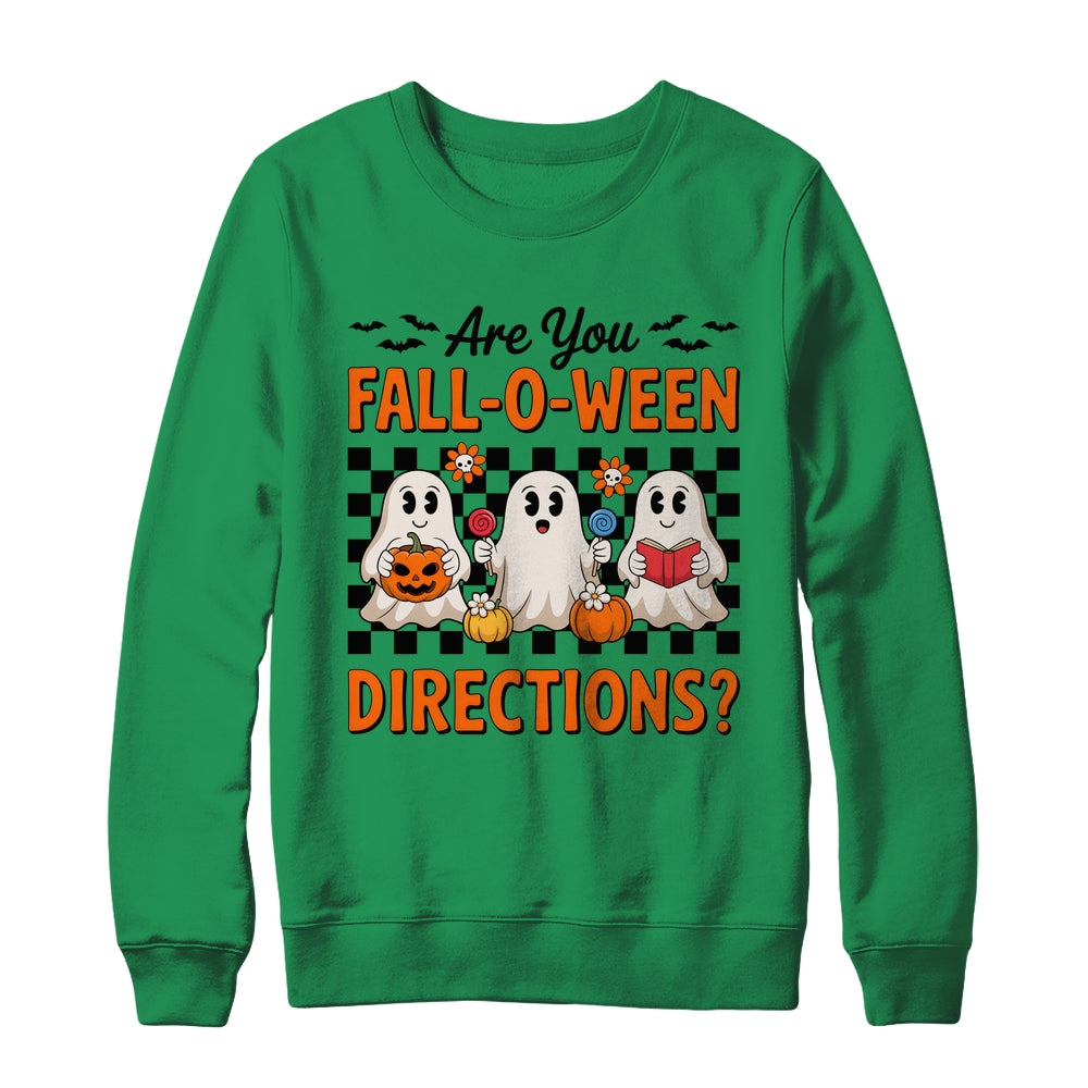 Retro Are You Fall O Ween Directions Teacher Halloween Ghost Shirt & Sweatshirt | siriusteestore