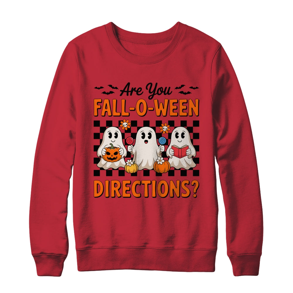Retro Are You Fall O Ween Directions Teacher Halloween Ghost Shirt & Sweatshirt | siriusteestore