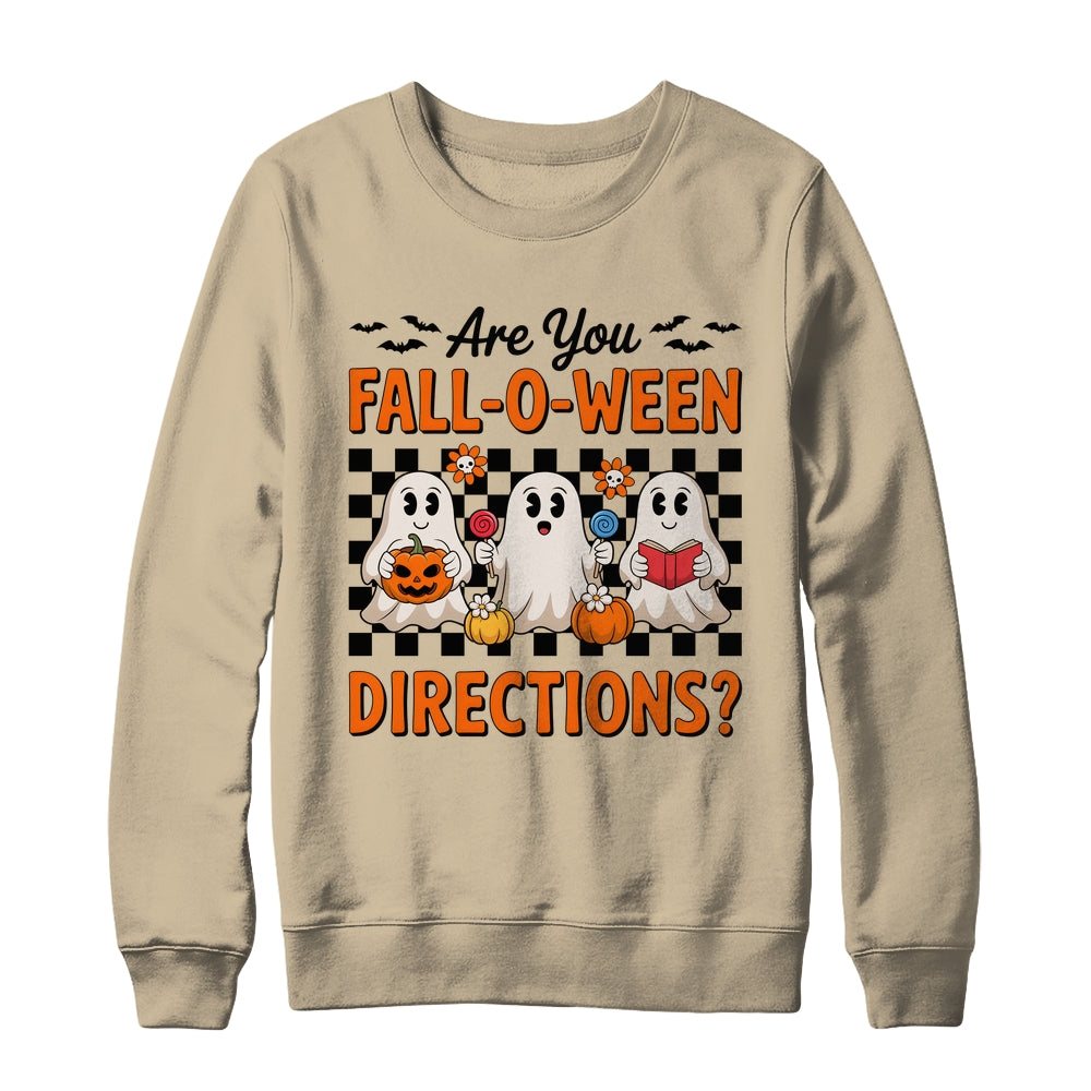 Retro Are You Fall O Ween Directions Teacher Halloween Ghost Shirt & Sweatshirt | siriusteestore