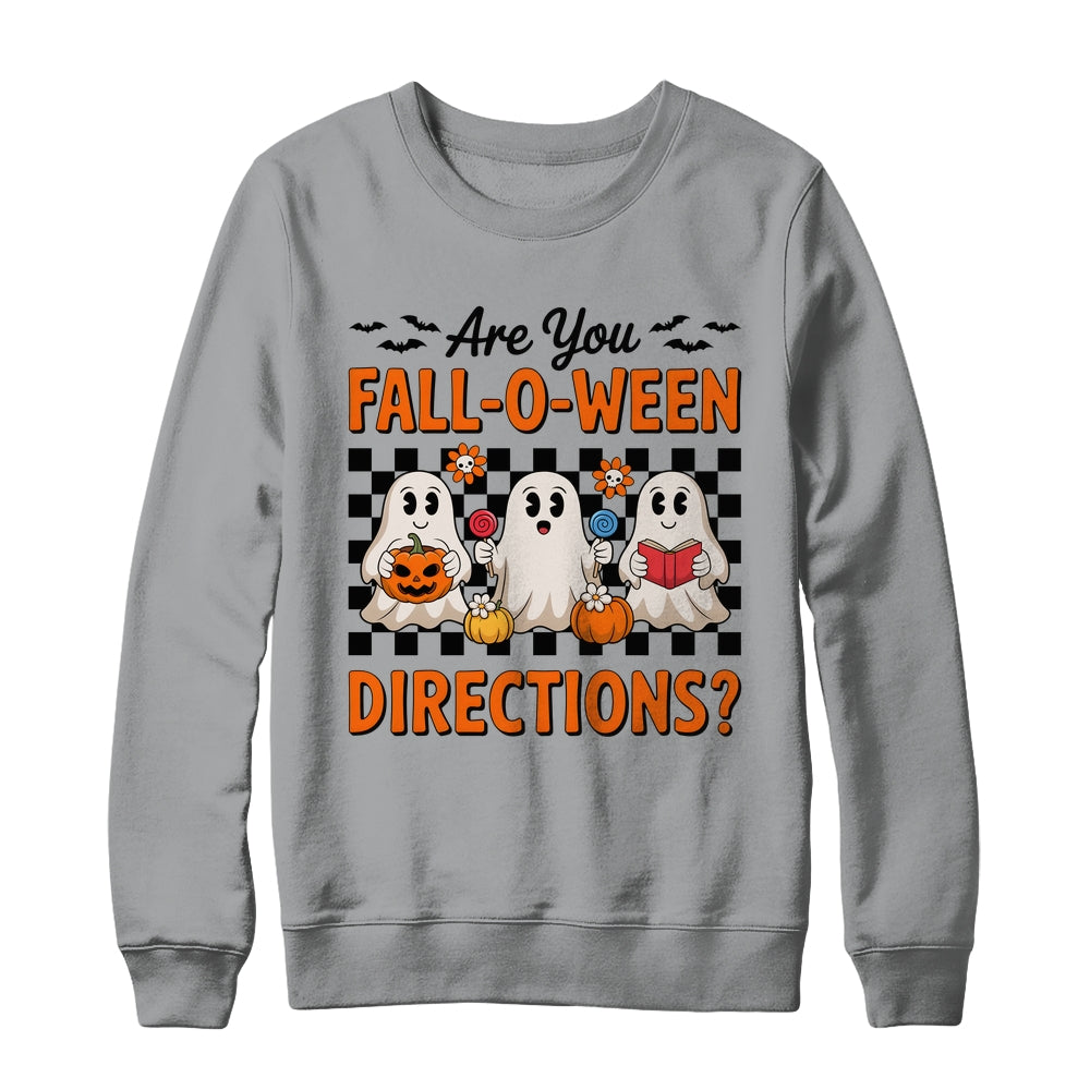 Retro Are You Fall O Ween Directions Teacher Halloween Ghost Shirt & Sweatshirt | siriusteestore