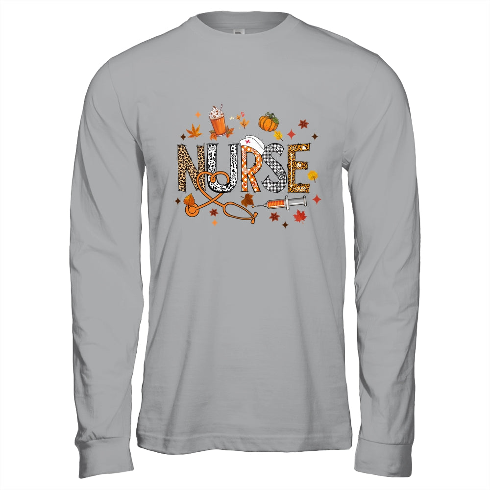 Retro Autumn Pumpkin Fall Nurse Life Thanksgiving Nurse Shirt & Hoodie | siriusteestore