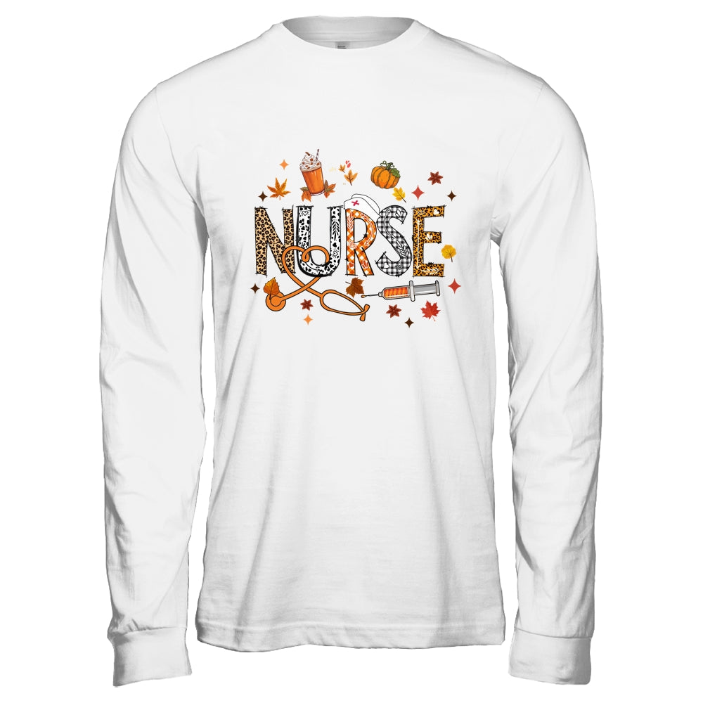 Retro Autumn Pumpkin Fall Nurse Life Thanksgiving Nurse Shirt & Hoodie | siriusteestore