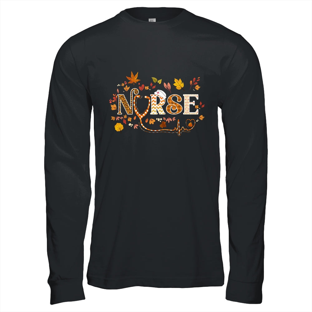 Retro Autumn Pumpkin Fall Nurse Life Thanksgiving Nursing Shirt & Hoodie | siriusteestore
