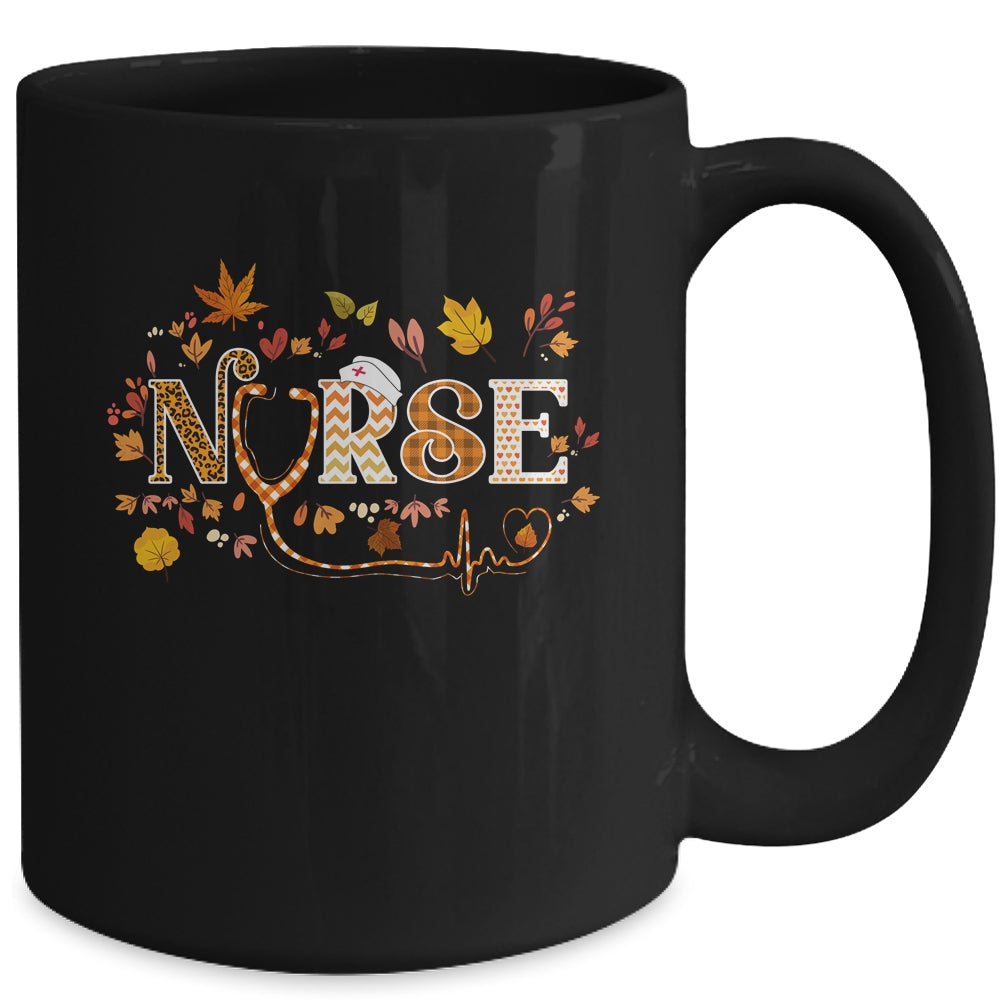 Retro Autumn Pumpkin Fall Nurse Life Thanksgiving Nursing Mug | siriusteestore