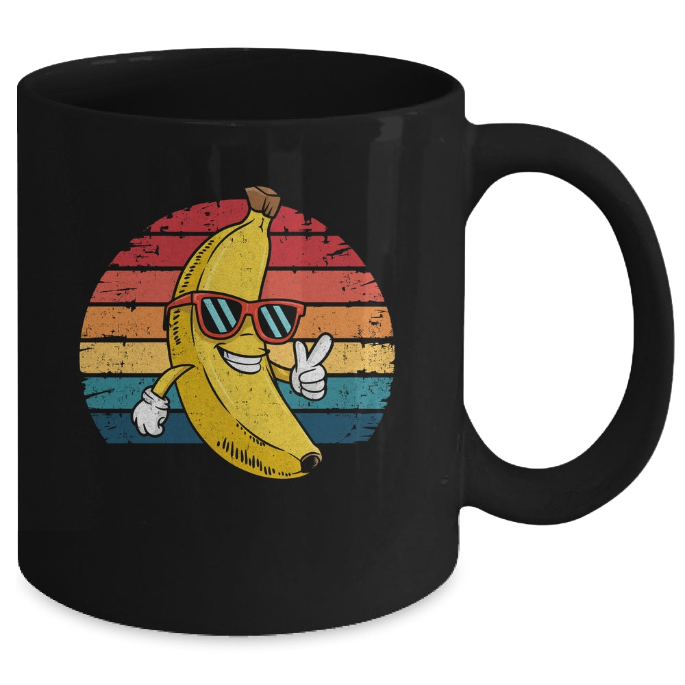 Retro Banana Novelty Fun For Men Women Kids Banana Lover Mug | siriusteestore