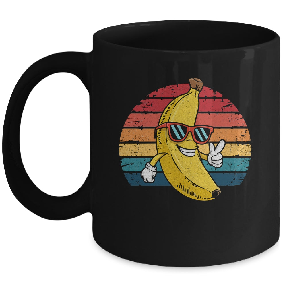 Retro Banana Novelty Fun For Men Women Kids Banana Lover Mug | siriusteestore