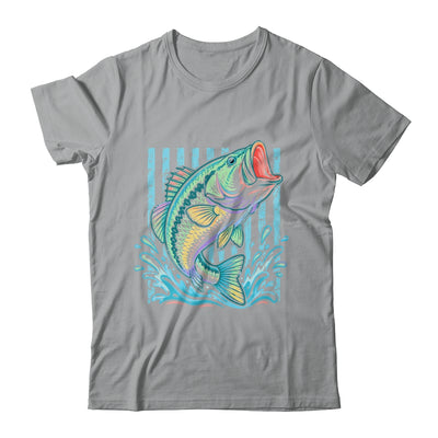 Retro Bass Fish Pastel Summer Fishing Graphic Preppy Coastal Shirt & Tank Top | siriusteestore