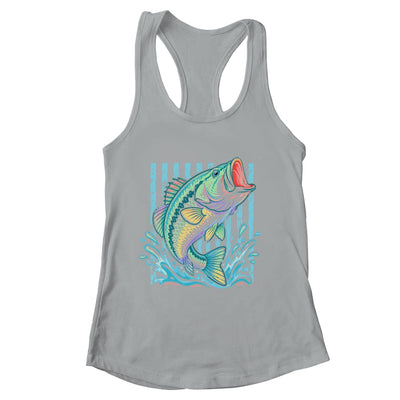 Retro Bass Fish Pastel Summer Fishing Graphic Preppy Coastal Shirt & Tank Top | siriusteestore