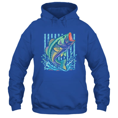 Retro Bass Fish Pastel Summer Fishing Graphic Preppy Coastal Shirt & Tank Top | siriusteestore