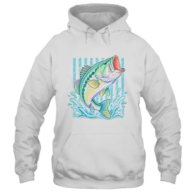 Retro Bass Fish Pastel Summer Fishing Graphic Preppy Coastal Shirt & Tank Top | siriusteestore