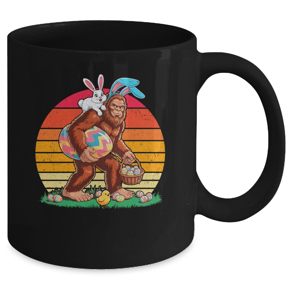 Retro Bigfoot Sasquatch Bunny Easter Eggs Men Women Kids Mug | siriusteestore
