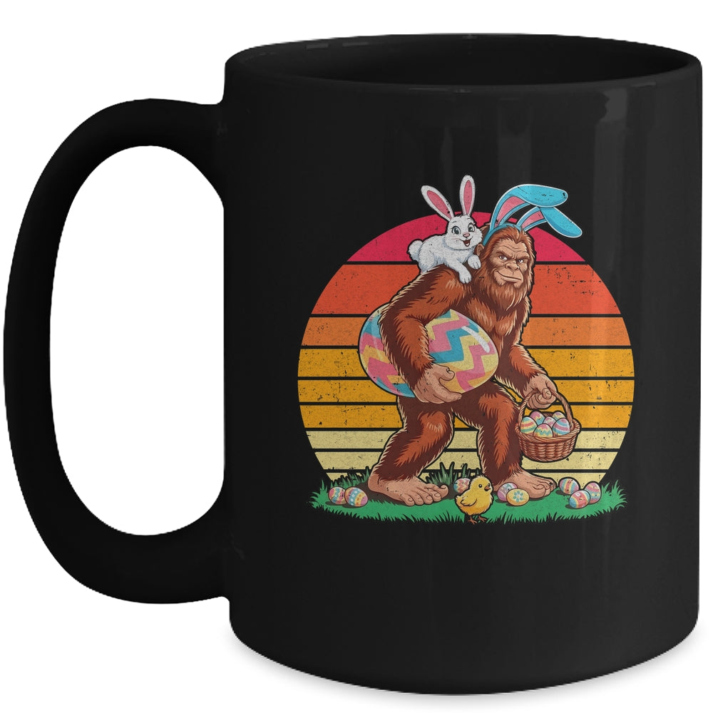 Retro Bigfoot Sasquatch Bunny Easter Eggs Men Women Kids Mug | siriusteestore