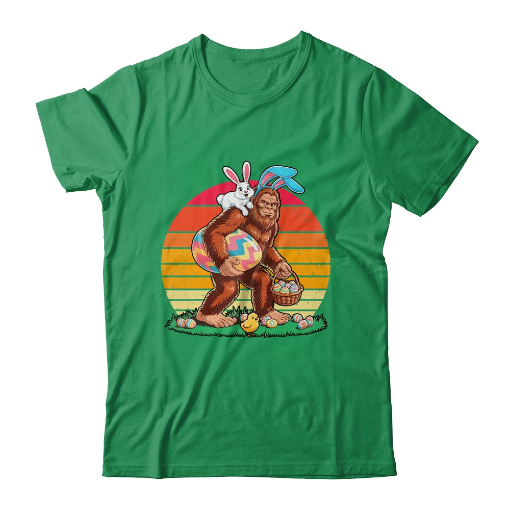 Retro Bigfoot Sasquatch Bunny Easter Eggs Men Women Kids Shirt & Hoodie | siriusteestore