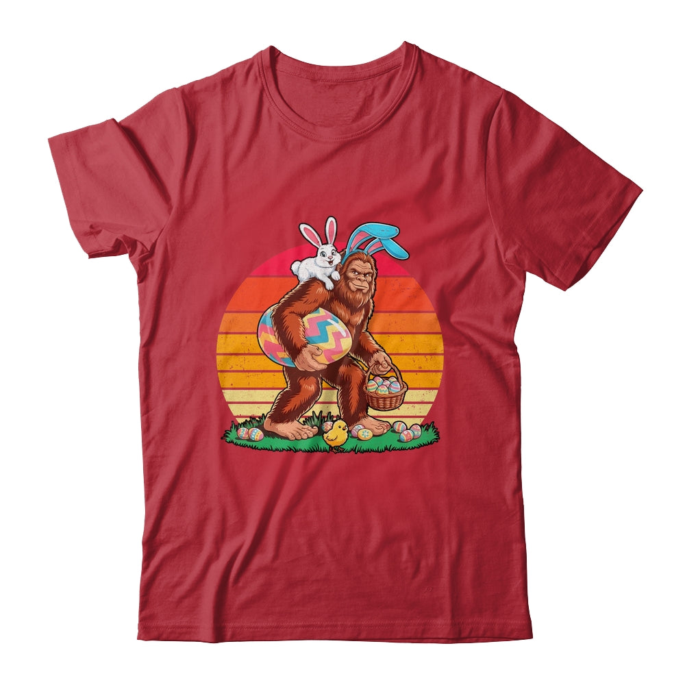 Retro Bigfoot Sasquatch Bunny Easter Eggs Men Women Kids Shirt & Hoodie | siriusteestore