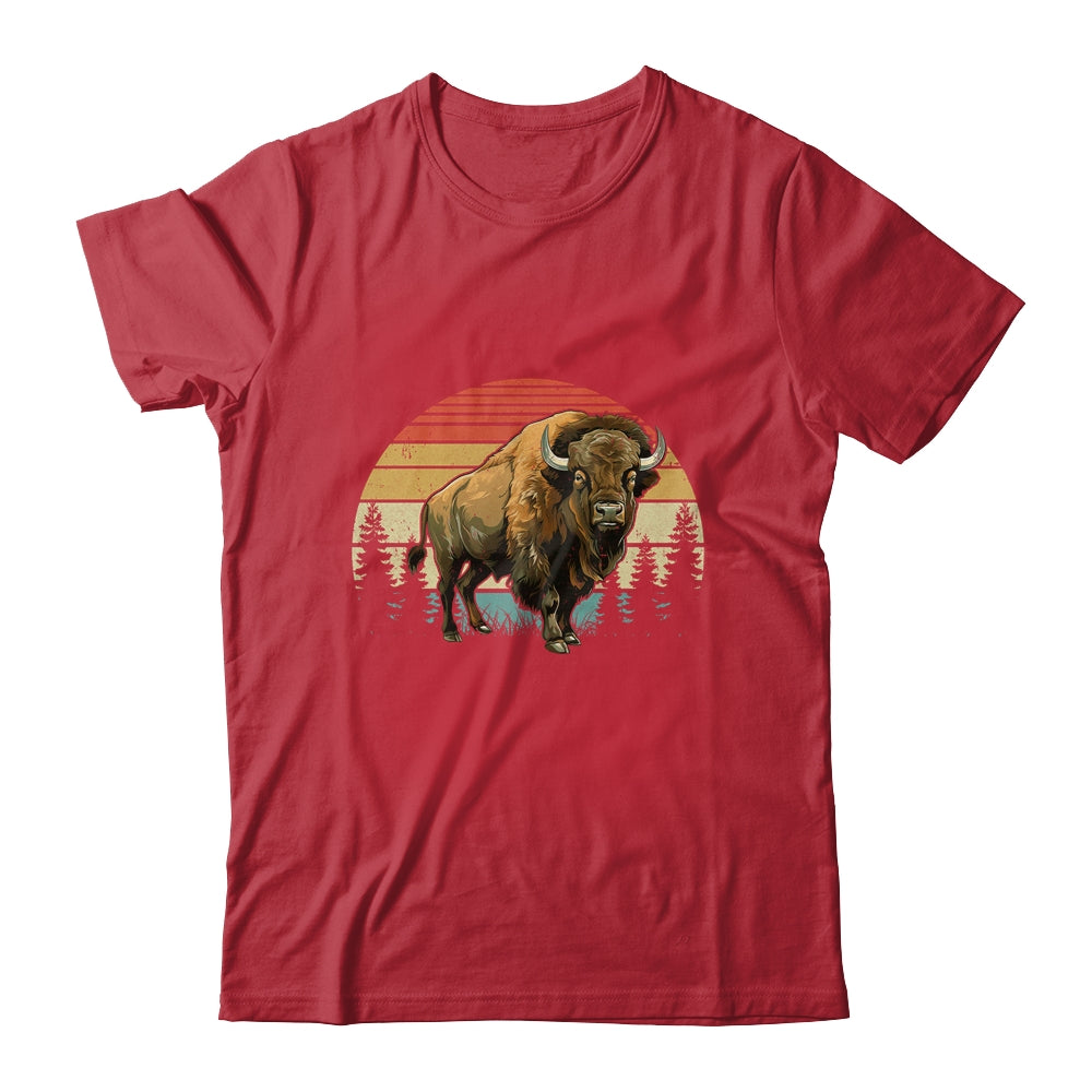 Retro Bison Design For Men Women Kids Buffalo Bison Lovers Shirt & Hoodie | siriusteestore