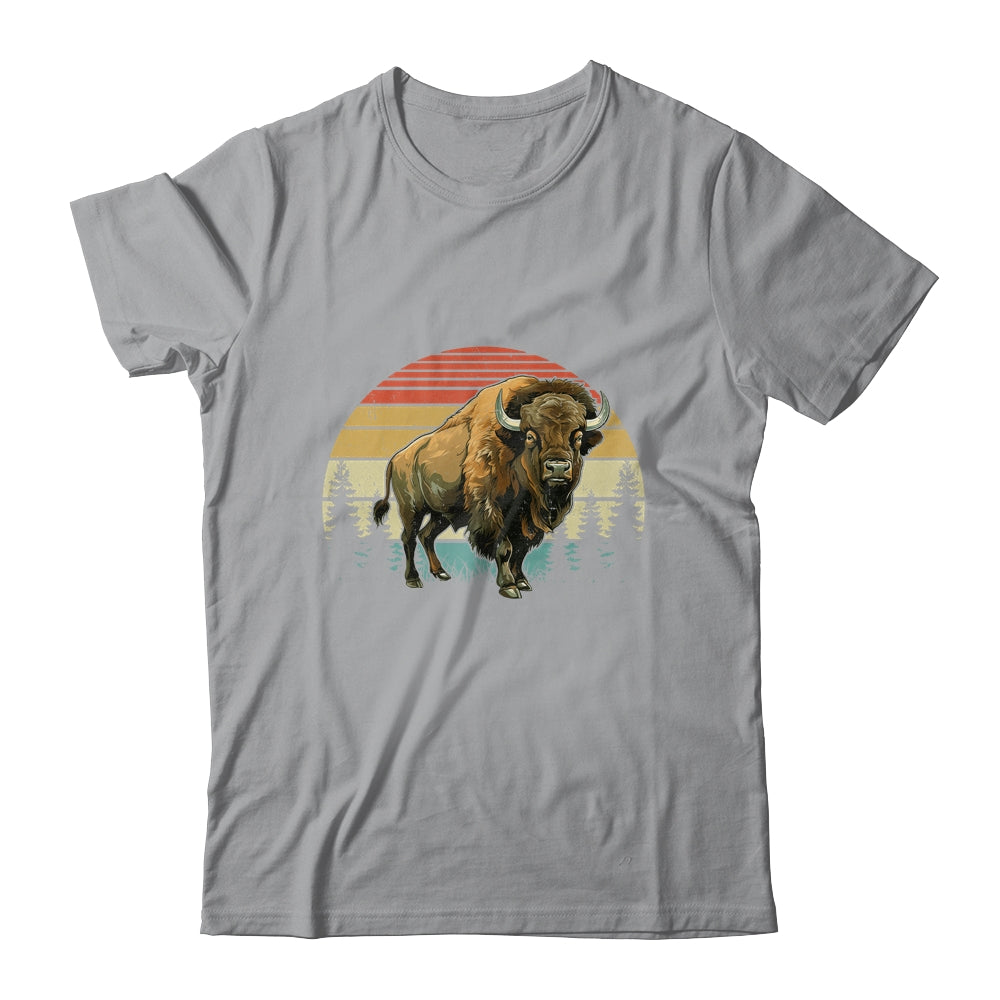 Retro Bison Design For Men Women Kids Buffalo Bison Lovers Shirt & Hoodie | siriusteestore