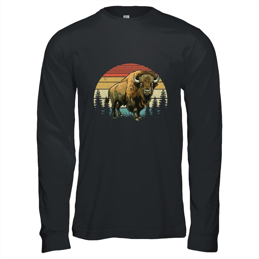 Retro Bison Design For Men Women Kids Buffalo Bison Lovers Shirt & Hoodie | siriusteestore