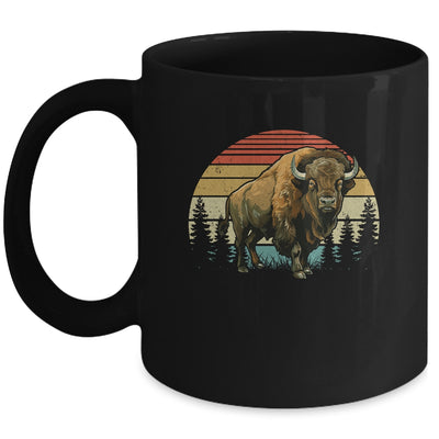Retro Bison Design For Men Women Kids Buffalo Bison Lovers Mug | siriusteestore