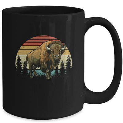 Retro Bison Design For Men Women Kids Buffalo Bison Lovers Mug | siriusteestore