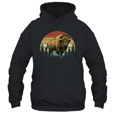 Retro Bison Design For Men Women Kids Buffalo Bison Lovers Shirt & Hoodie | siriusteestore