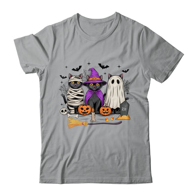 Retro Black Cat Witch Scary Halloween Pumpkin Women Men Kids Shirt & Hoodie | siriusteestore