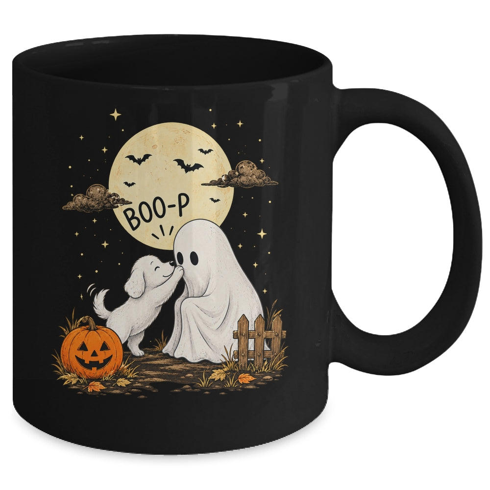 Retro Boo Boo-P Dog Ghost Funny Halloween Dog Lovers Mug | siriusteestore