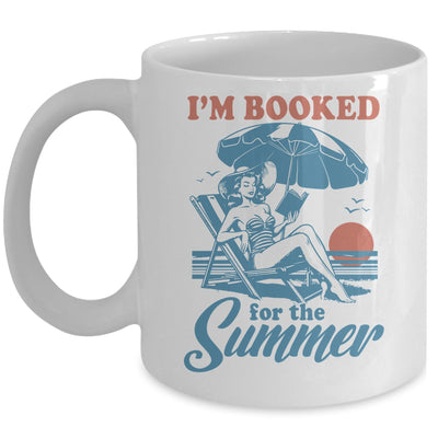 Retro Book Girl Summer Vacation Funny Reader Bookish Mug | siriusteestore