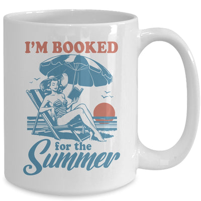 Retro Book Girl Summer Vacation Funny Reader Bookish Mug | siriusteestore