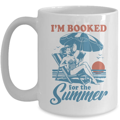 Retro Book Girl Summer Vacation Funny Reader Bookish Mug | siriusteestore