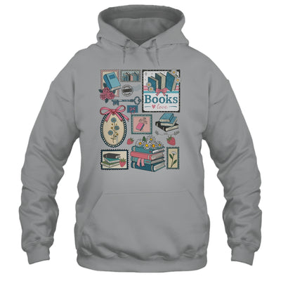 Retro Bookish Love Reading Book Librarian Coquette Flower Shirt & Tank Top | siriusteestore